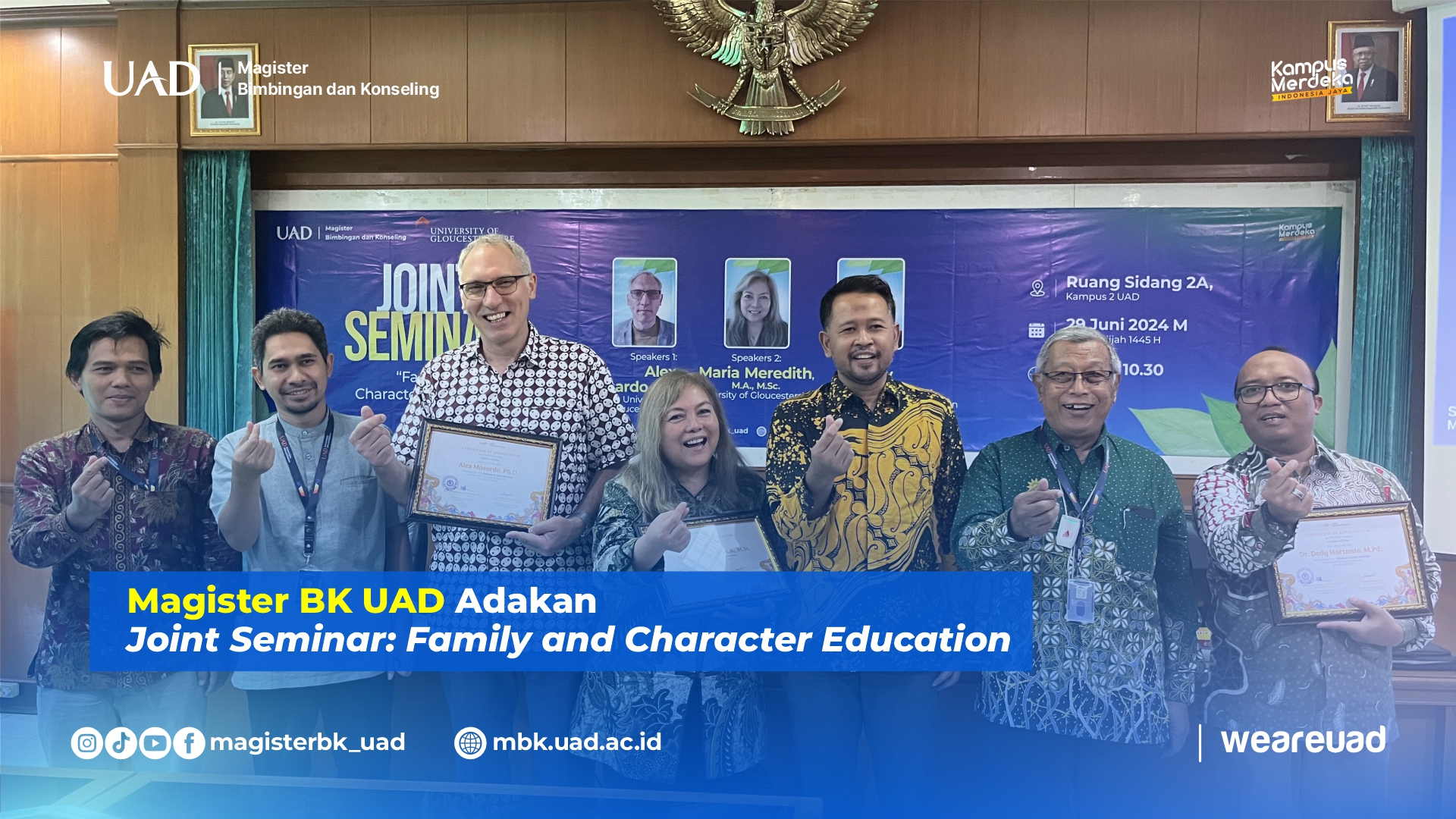 Magister BK UAD Adakan Joint Seminar: Family and Character Education