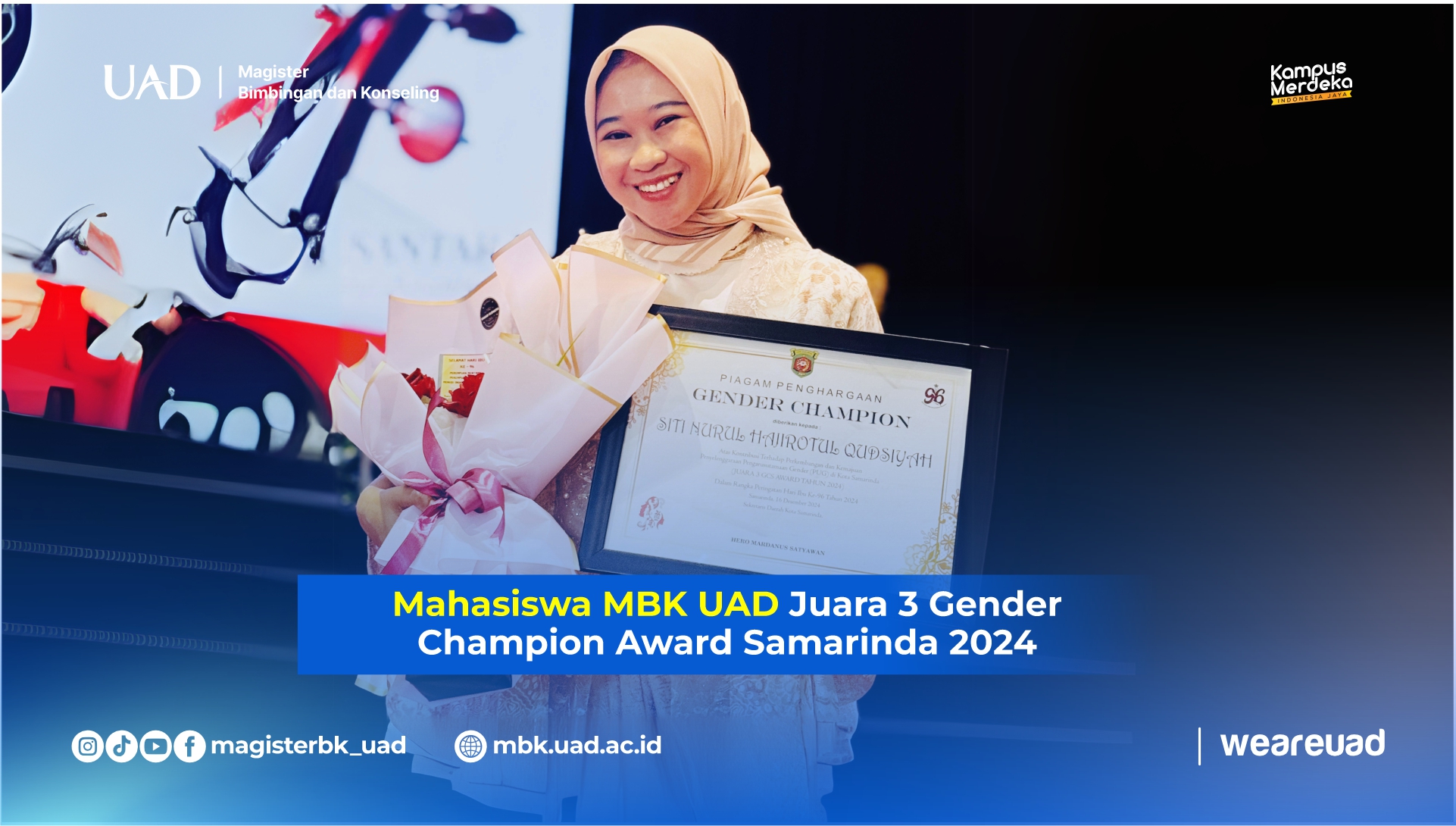 Mahasiswa MBK UAD Raih Juara 3 Gender Champion Award Samarinda 2024