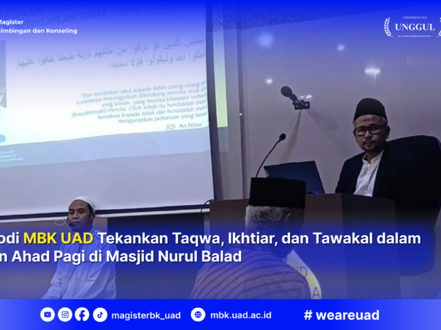 Kaprodi MBK UAD Tekankan Taqwa, Ikhtiar, dan Tawakal dalam Kajian Ahad Pagi di Masjid Nurul Balad